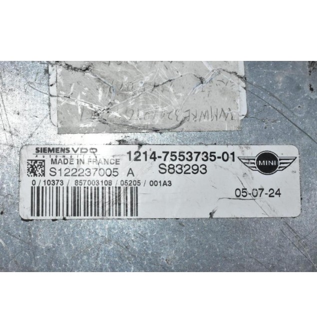 Εγκέφαλος Mini Cooper S 1.6  2002-2006 VDO 1214-7553735-01 S122237005