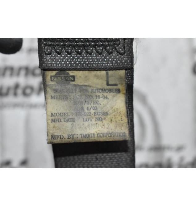 Ζώνη Ασφαλείας Μπροστά Αριστερά Nissan Navara d22 133 2001-2005 (Με Προεντωτήρα)