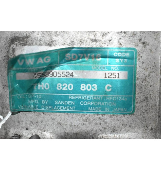 Κομπρεσέρ Aircondition Volkswagen Transporter T5 1999-2010 SANDEN 7H0820803C SD7V16 (+Audi TT / Seat Ibiza / Volkswagen Caddy)