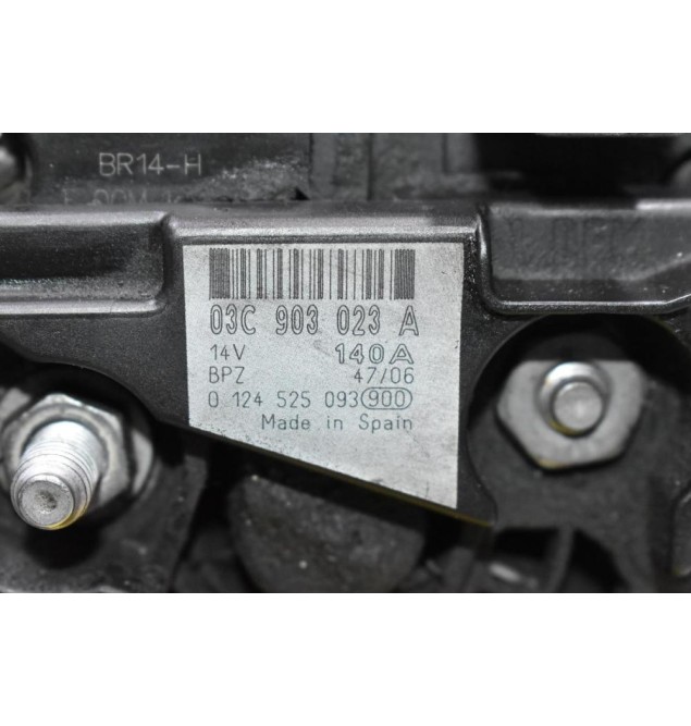 Δυναμό Volkswagen 1.4 TSI CAV BLG BMY CAX 2008-2013 03C903023A 0124525093 140A (Seat Audi Skoda) (Γνήσιος)