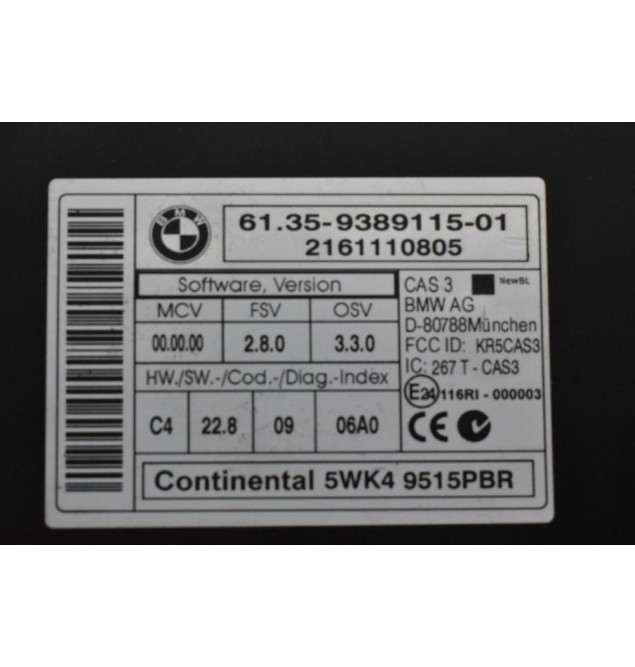 Πλακέτα Ελέγχου Mini Cooper S - Coundtryman R60 2010-2019 5WK49515PBR 6135-9389115-01