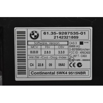 Πλακέτα Ελέγχου Mini Cooper S - Coundtryman R60 2010-2019 5WK49515NBR 6135-9389535-01