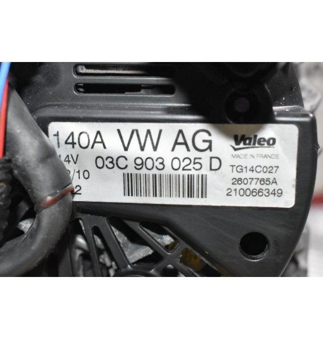 Δυναμό Volkswagen Golf VI 1.4 TSI CAX 2007-2014 VALEO 03C903025D 140A