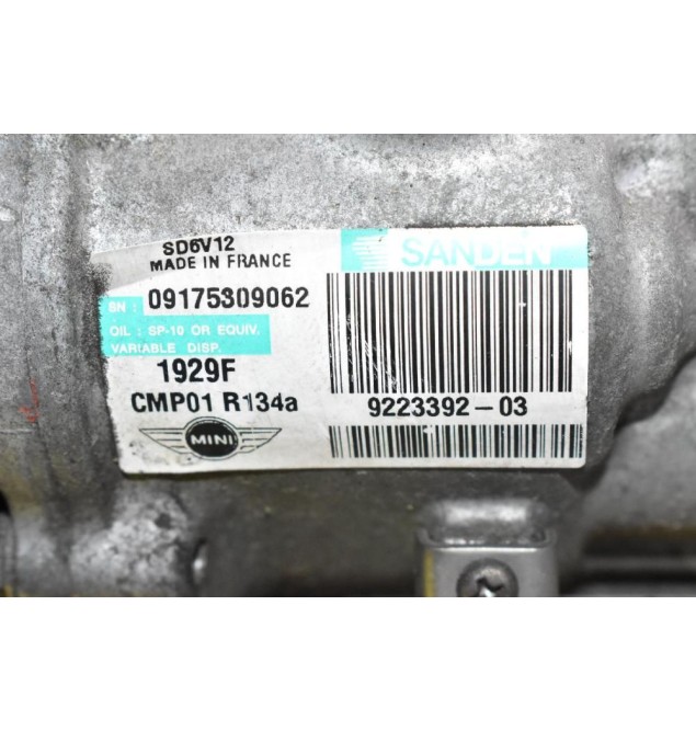 Κομπρεσέρ Aircondition A/C Mini Cooper S N18B16AB 2008-2015 9223392-03 1929F