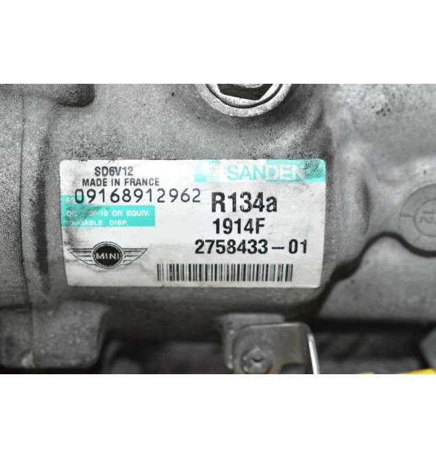 Κομπρεσέρ Aircondition - A/C Mini Cooper R56 N14B16AB 2006-2011 SANDEN 2758433-01