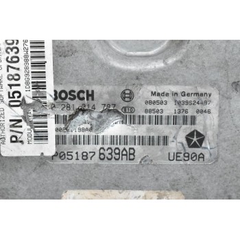 Εγκέφαλος Jeep Cherokee 2.5 CRD 4X4 VM52C 2002-2008 BOSCH P05187639AB 0281014787