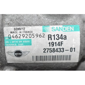 Κομπρεσέρ Aircondition - A/C Mini Cooper R56 N14B16AB 2006-2011 SANDEN 2758433-01