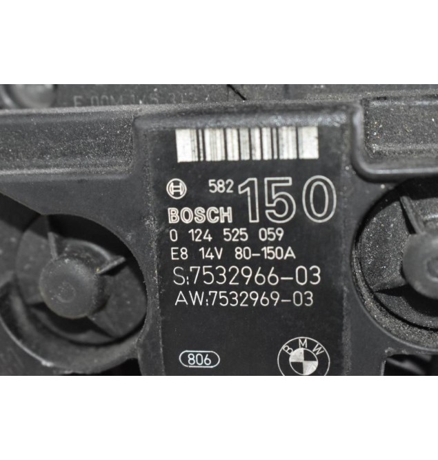Δυναμό Bmw 3 E90 E91 N46B20AC 2005-2012 BOSCH 7532966-03 0124525059 150A
