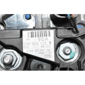 Δυναμό Volkswagen Golf / Bora - Audi A3 Octavia 1.6 BFQ (AVU) 2000-2010 028903028D 0124325003391