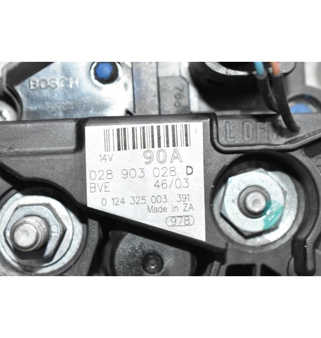 Δυναμό Volkswagen Golf / Bora - Audi A3 Octavia 1.6 BFQ (AVU) 2000-2010 028903028D 0124325003391