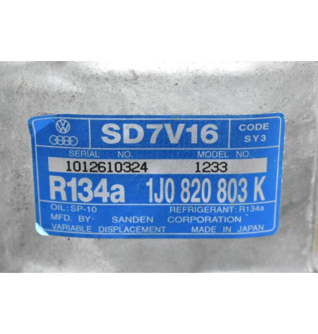 Κομπρεσέρ Aircondition A/C Volkswagen Golf / Bora - Audi A3 Octavia 1.6 BFQ (AVU) 2000-2010 1J0820803K 1012610324