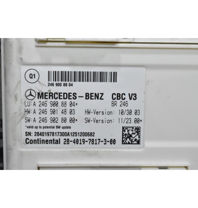 Εγκεφαλός - Πλακέτα Καμπίνας Mercedes-Benz B Class W246 W242 2011-2021 28-4019-7817-3-00 2469008804