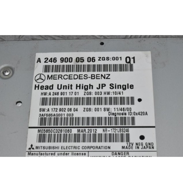 Ράδιο CD Mercedes-Benz B Class W246 2012-2018 A2469000506
