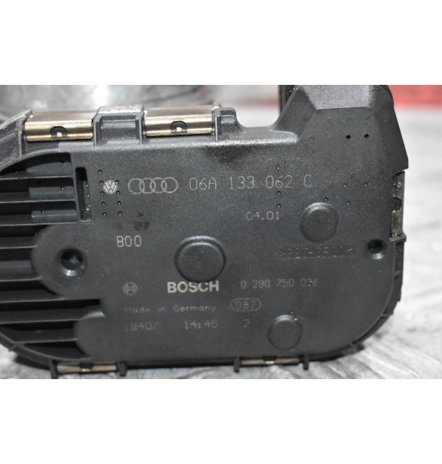 Πεταλούδα Γκαζιού Skoda Octavia 1.8T 20VT 2000-2005 (Γνήσια) 06A133062C 0280750036 (Audi A3 TT / Seat Ibiza Leon Toledo / Volkswagen Golf Bora Beetle)