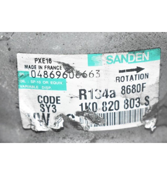Κομπρεσέρ Aircondition A/C Skoda Octavia - A3 - Golf 2.0 TDI BKD 2000-2007 04869606663 1K0820803S