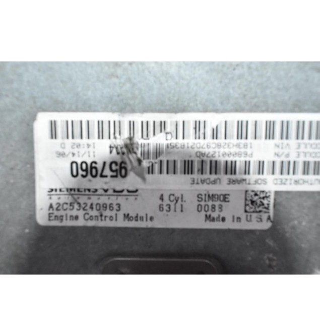 Εγκέφαλος Dodge Caliber 1.8 EBA 2005-2015 A2C53240963 SIM90E