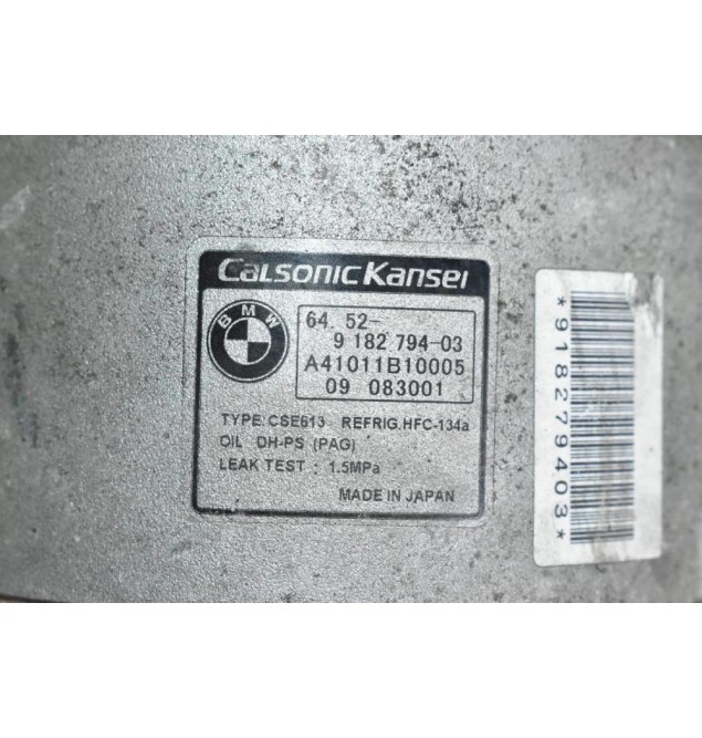 Κομπρεσέρ Aircondition - A/C Bmw 1.6 116i 316i 122PS N43B16AA 2007-2011 CALSONIC 9182794-03 A41011B10005