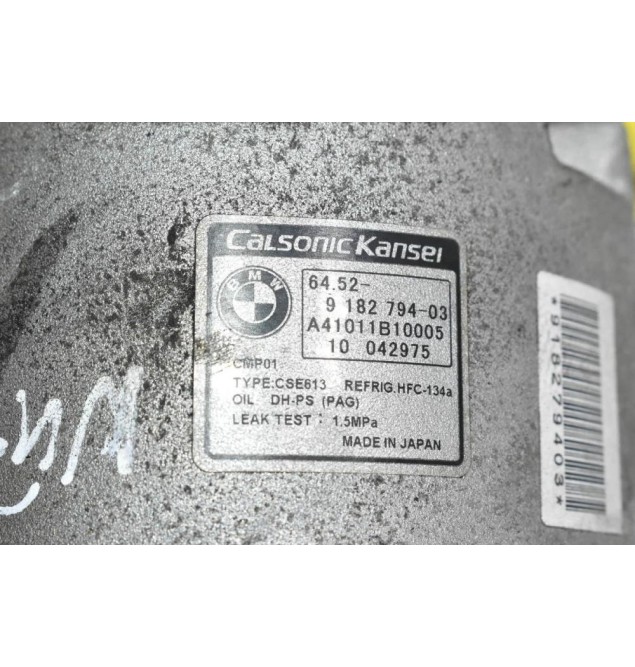 Κομπρεσέρ Aircondition - A/C Bmw 1.6 116i 316i 122PS N43B16AA 2007-2011 CALSONIC 9182794-03 A41011B10005