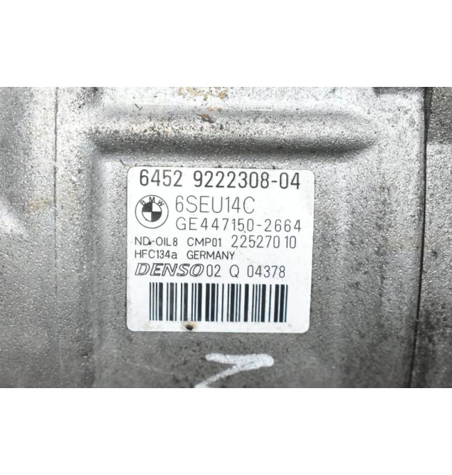 Κομπρεσέρ Aircondition - A/C Bmw 1 118i 116i N13B16A 2012-2018 DENSO 9222308-04 GE447150-2664