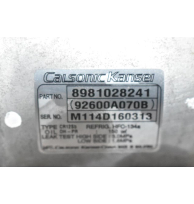 Κομπρεσέρ Aircondition - A/C Κλιματισμός Isuzu D-Max CALSONIC 4JK1 4JJ1 8981028241