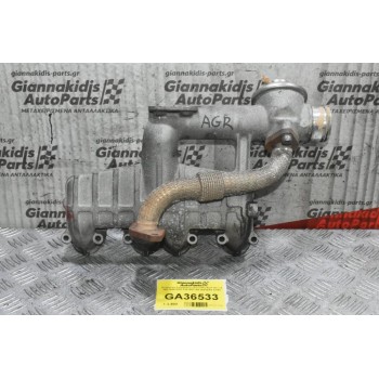 Πολλαπλή Εισαγωγής (Χταπόδι) Audi A3 1.9 TDI 1996-2003 038129713B (Βαλβίδα EGR)