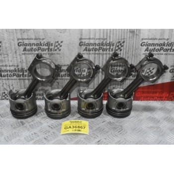 Πιστόνια + Μπιέλες Mazda B2500 / Ford Ranger 2.5 WL 12V 1997-2005 (Εξωτερική Διαμετρος 92mm) (Πείρος 32mm) (4ΤΜΧ)