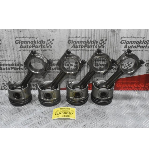 Πιστόνια + Μπιέλες Mazda B2500 / Ford Ranger 2.5 WL 12V 1997-2005 (Εξωτερική Διαμετρος 92mm) (Πείρος 32mm) (4ΤΜΧ)