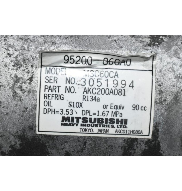 Κομπρεσέρ Aircondition - A/C Κλιματισμός Suzuki Ignis / Jimny 2000-2006 95200-86GA0