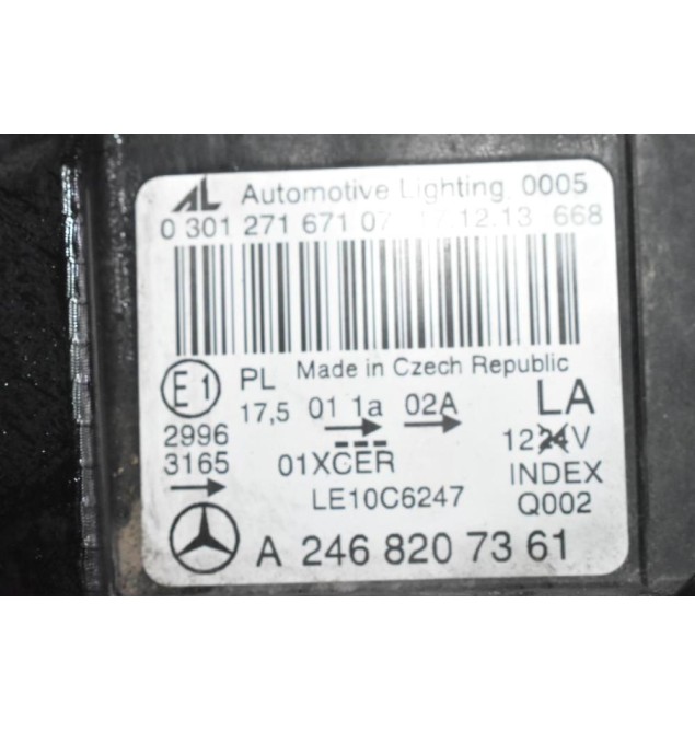 Φανάρι Εμπρός Αριστερό Mercedes-Benz B 180 W246 B-Class 2010-2014 A2468207361 (BI-XENON) (Σπασμενο Κρίσταλο)