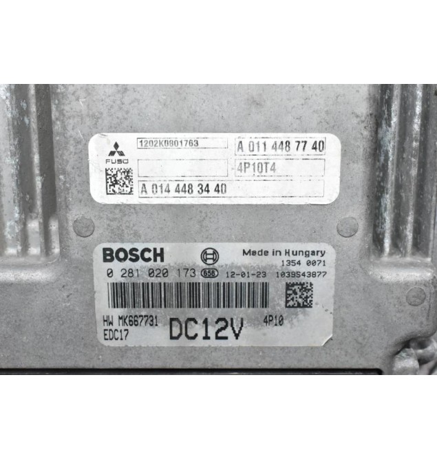 Εγκέφαλος Mitsubishi Canter Fuso 3.0 Bosch Euro6 4P10T4 2010-2017 0281020173 MK667731 A0114487140 EDC17