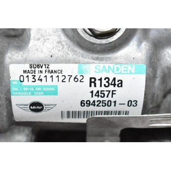 Κομπρεσέρ Aircondition - A/C  Mini Cooper R56 N12B16AA 2006-2014 SANDEN 6942501-03 (Σπασμένη Φισα) 1457F