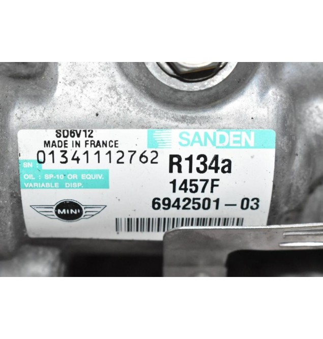 Κομπρεσέρ Aircondition - A/C  Mini Cooper R56 N12B16AA 2006-2014 SANDEN 6942501-03 (Σπασμένη Φισα) 1457F