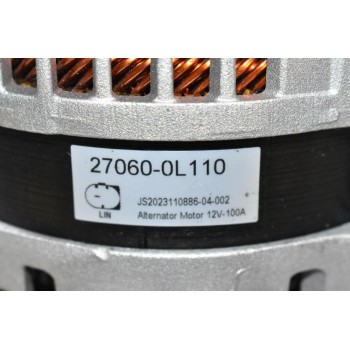 Δυναμό Toyota Hilux 2GD 2.4 2015-2021 27060-0L110 (GUN122 GUN125 GUN126) (2GD-FTV / 1GD) 100A (Καινούριο)