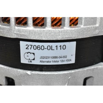 Δυναμό Toyota Hilux 2GD 2.4 2015-2021 27060-0L110 (GUN122 GUN125 GUN126) (2GD-FTV / 1GD) 100A (Καινούριο)