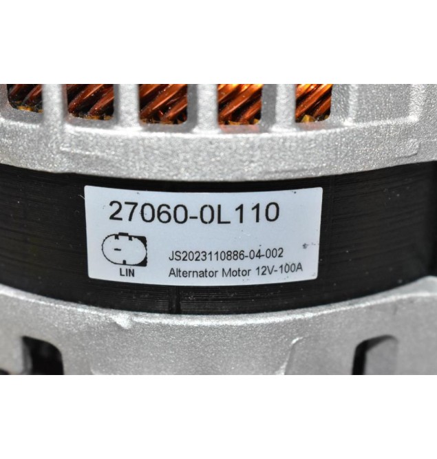 Δυναμό Toyota Hilux 2GD 2.4 2015-2021 27060-0L110 (GUN122 GUN125 GUN126) (2GD-FTV / 1GD) 100A (Καινούριο)