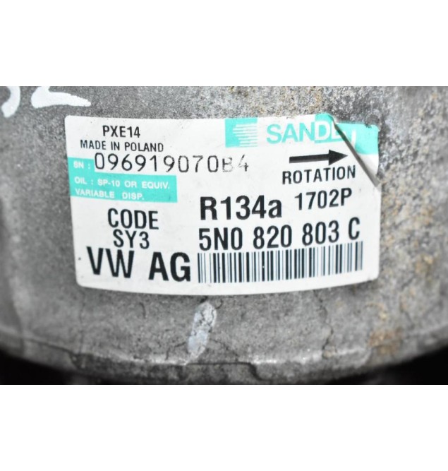 Κομπρεσέρ Aircondition - A/C Volkswagen Golf - Polo - Jetta 1.9 TDI 2005-2011 SN0820803C (Seat Ibiza) (CBZ TSI 1.2) (Audi - Skoda)