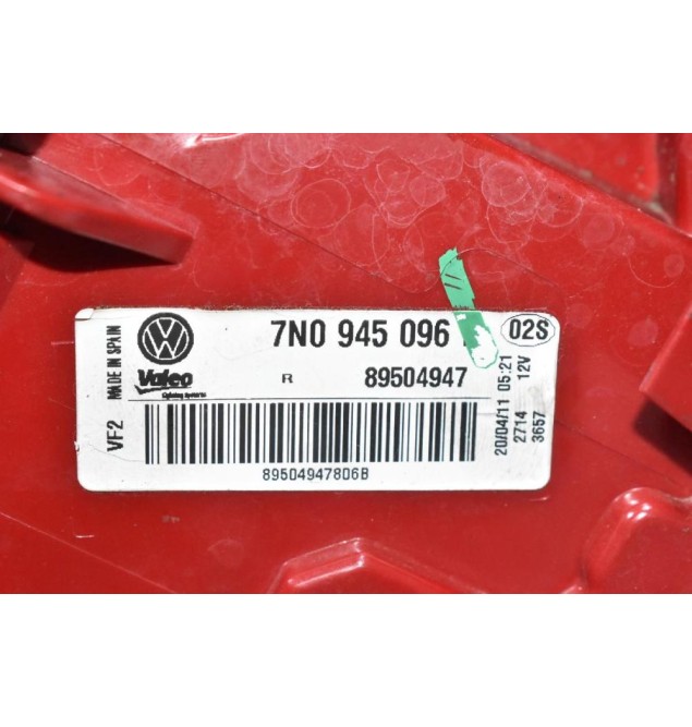 Φανάρι Πίσω Δεξιά Volkswagen Sharan 2010-2016 7N0945096 89504947 (Γνήσιο)