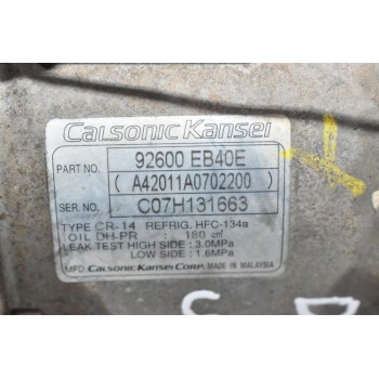 Κομπρεσέρ Aircondition Nissan Navara D40 2.5cc YD25 2005-2010 92600-EB40E C07H131663