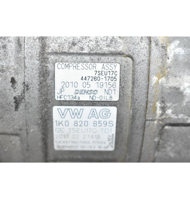 Κομπρεσέρ Aircondition - A/C Volkswagen Golf 1.4 TSI CAX 2005-2015 1K0820859S 447260-1705 (Beetle Polo) (Skoda) (Audi) (Seat)