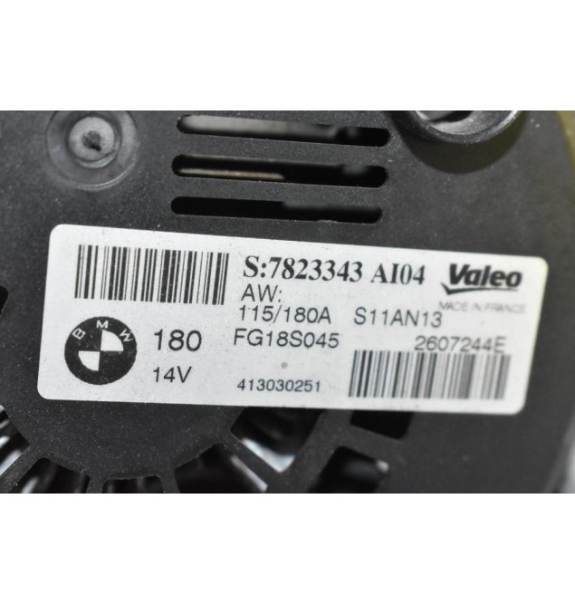 Δυναμό Bmw 1 Series F20 / F21 120D N47D20A 2009-2020 VALEO FG18S045 7823343 180A (F30 320D - 520D) (N47D16) (Series 1 2 3 4)
