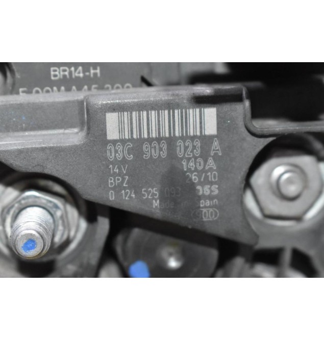 Δυναμό Volkswagen 1.4 TSI CAV BLG BMY CAX 2008-2013 03C903023A 0124525093 140A (Seat Audi Skoda) (Γνήσιος)