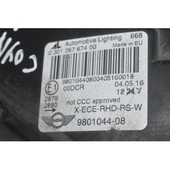 Φανάρι Εμπρός Δεξιά Mini Countryman 2010-2020 030126767400 9801044-08 (Γνήσιο) (Με Μπέκ Νερού Καθαρισμού) (Πιτσιλίθρες)