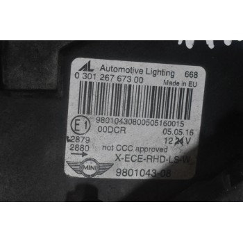 Φανάρι Εμπρός Αριστερά Mini Countryman 2010-2020 030126767300 9801043-08 (Γνήσιο) (Με Μπεκ Νερού Καθαρισμού) (Πιτσιλίθρες)