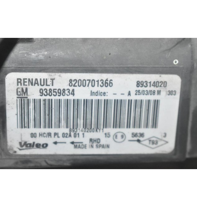 Φανάρι Εμπρός Δεξί Opel Vivaro 2007-2014 93859834 8200701366 (Renault Trafic) (Nissan Primastar) (Γνήσιο)