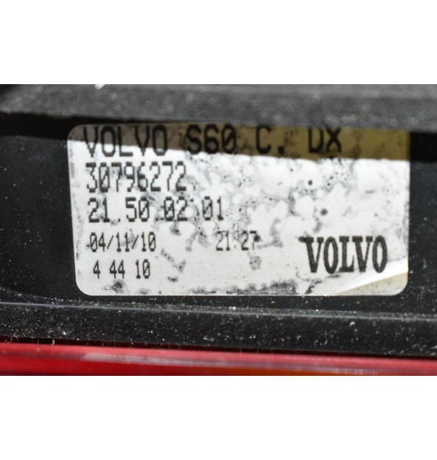 Φανάρι Πίσω Δεξιά Volvo S60 2010-2018 30796272 (Πορτ Παγκάζ) (Γνήσιο)