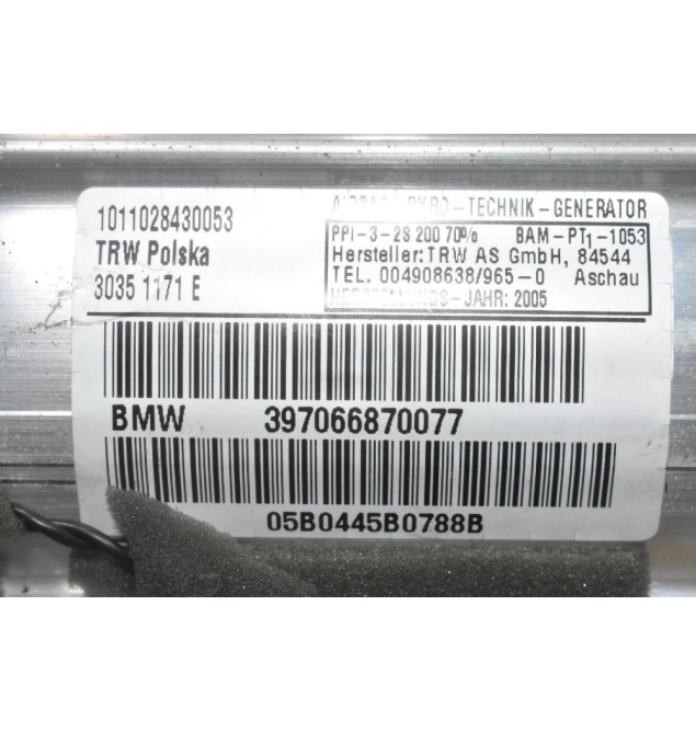 Αερόσακος Συνοδηγού Bmw E87 X1 2004-2012 397066870077 (Γνήσιος)