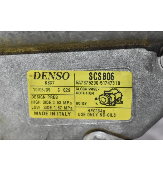 Κομπρεσέρ Aircondition - A/C Κλιματισμός Fiat Punto / Stilo / Panda / 500 188A4000 2000-2008 DENSO 5A7875200 51747318