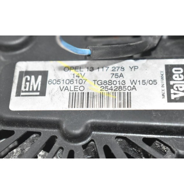 Δυναμό Opel Combo / Corsa 1.3 CDTI Z13DTH 2005-2012 VALEO 605106107 2542850B 75A