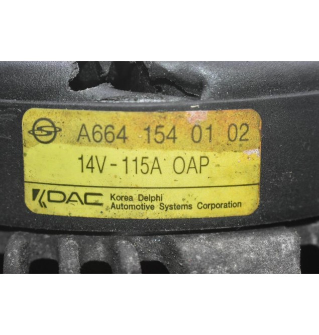 Δυναμό SsangYong Actyon / Kyron 2.0 XDI 664951 2000-2010 A6641540102 115Α