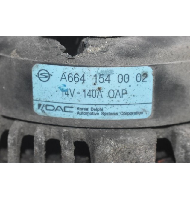 Δυναμό SsangYong Actyon / Kyron 2.0 XDI 664950 2000-2010 A6641540002 140Α